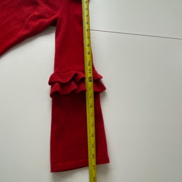 Rebecca Minkoff Red Shelley Yak Wool Mock Neck Sweater Size Medium - Picture 16 of 17